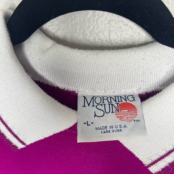 Vintage Morning Sun Purple Floral Sweater Large - Picture 4 of 5